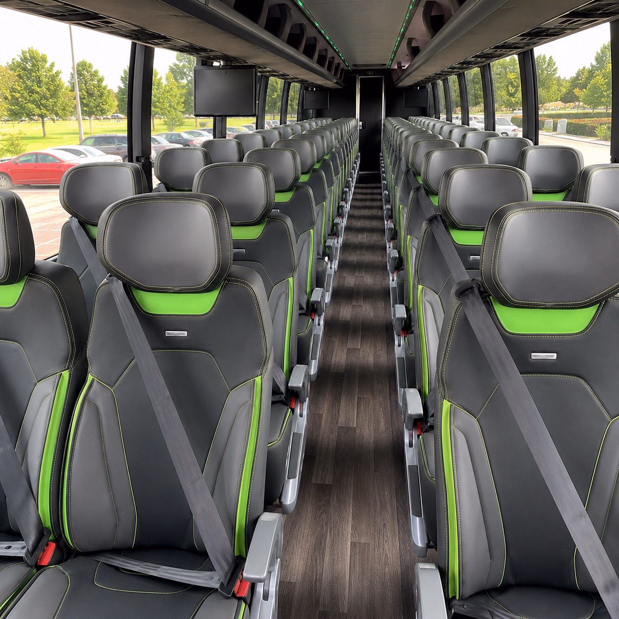 nashua charter bus rental interior